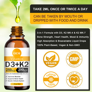 OLLI 100% Natürliche Vitamin D3 K2 Tropfen mit MCT-Öl Omega-3 5000 IE, Maximale Stärke für Schnellere Aufnahme & Immununterstützung - Product Image 5