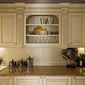 ตู้ครัว ผู้ผลิตตู้ครัวและตู้เสื้อผ้าแบบคลาสสิก ตู้ครัวโมดูลาร์หรูหราสไตล์ยุโรปจาก Foshan ออกแบบ 3 มิติ - Product Image 4