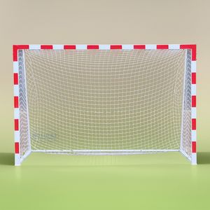 Portería de Fútbol Estándar para Competición, 5-7-11 Jugadores, Tubo Cuadrado de Aluminio Desmontable, Tamaño <span class=keywords><strong>3x2</strong></span>, Poste de Balonmano - Product Image 1