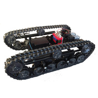 Châssis de robot chenillé électrique télécommandé RC 400 kg, chariot à chenilles en caoutchouc, plateforme à chenilles en acier, 1-15 km/h DP-WHLS-148