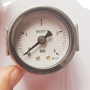 เครื่องวัดความดัน 0-4bar เคสเหล็กสีดํา เกจวัดความดันน้ําพร้อม U-CLUMP - Product Image 5