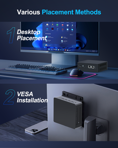 OEM NUC 12th Gen Bộ vi xử lý N100 <span class=keywords><strong>Mini</strong></span> PC 8GB RAM M.2 NVMe SSD Port HD + dp hiển thị kép Máy tính để bàn win11 máy tính - Product Image 3