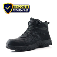Chaussures de sécurité EN ISO 20345, design à bouton de déverrouillage rapide, imperméables, anti-impact, protection de la cheville, chaussures de travail