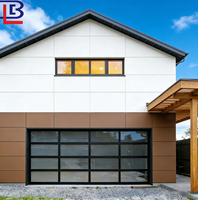 Porte de garage en verre 16x9 avec télécommande automatique, porte de garage avec petite fenêtre