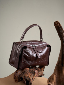 Bolso de Mano de Cuero Vacuno de Primera Calidad para Mujer, Estilo Vintage, 2 Formas de Llevar, Bandolera y de Mano, <span class=keywords><strong>Mercado</strong></span> Europeo/Estadounidense - Product Image 4