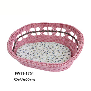 Venta al por mayor cesta <span class=keywords><strong>de</strong></span> almacenamiento lavable hecho a mano barato forma ovalada mascota caseta para gatos cesta - Product Image 2