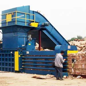 Máquina compactadora de papelão para garrafas PET de sucata hidráulica horizontal à venda para reciclagem