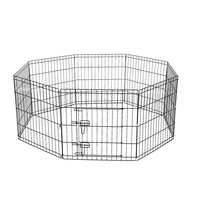 Prix d'usine vente en gros métal acier inoxydable 48 42 36 pouces Cage pour chien avec plateau fil épais chien Cage en fer pour animaux de compagnie au meilleur prix