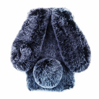 Coque de téléphone en TPU+PC avec motif animal de luxe, lapin en peluche, mignon, adorable, pour iPhone 14 15 16 17 13 12 Pro