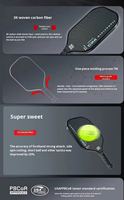 Pala de Pickleball de Alto Rendimiento Aprobada por la USAPA - Núcleo de Panal con Absorción de Impactos para Torneos Profesionales, Fibra de Vidrio de 16 mm de Grosor