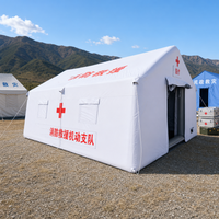 Grandes tentes gonflables d'urgence portables et imperméables pour l'extérieur, à montage rapide et tentes de commandement anti-incendie épaisses