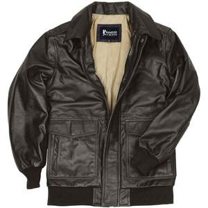 Chaqueta de Cuero Clásica A2 para Hombre, Estilo Aviador, con Cuello de Camisa, Resistente al Viento, Estilo Piloto, Motero, para Otoño - Product Image 3