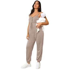 Combinaisons de maternité tendance pour la maison et le quotidien – Vêtements de maternité décontractés à bretelles pour femmes enceintes et allaitantes - Product Image 1