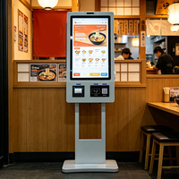 Kiosco de Autoservicio con Pantalla Táctil de 23.8 Pulgadas, Terminal Interactivo para Pedidos y Pagos, Ideal para Comida Rápida y Negocios Minoristas