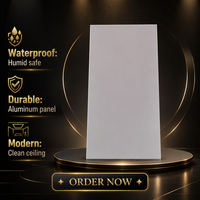 Panneau de plafond en alliage d'aluminium, imperméable, ignifuge, tuile de plafond métallique, panneau de plafond suspendu pour salle de bain
