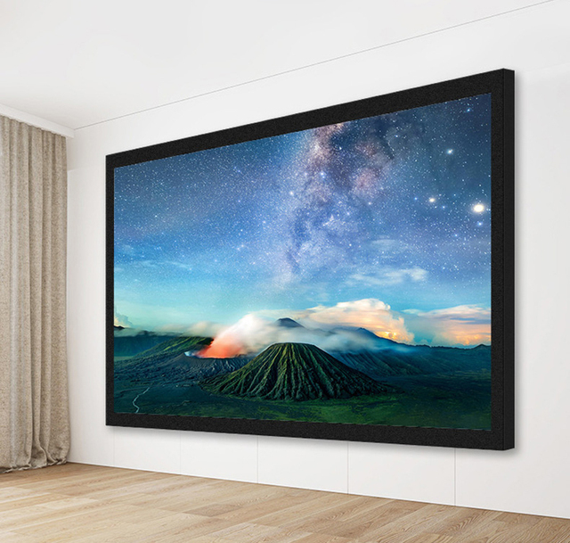 100 Inch Projector Screen/3D Silver Fixed Projection Screen/Home Cinema System