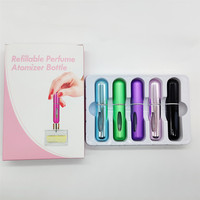 Botol Parfum Isi Ulang 5ml dari Pabrik, Botol Semprot Mini Portabel Isi Ulang, Botol Aluminium Kosong untuk Wadah Kosmetik