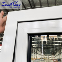 Ventanas de Aluminio con Rotura de Puente Térmico Superhouse, Certificadas AS2047, para Cocina y Bar en Casa, Ventana Abatible de Aluminio Blanca