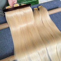 Lot de 1 Cheveux Humains Blond Miel 613, 10-30 Pouces, Cheveux Vietnamiens Lisses Naturels, Extensions de Cheveux Humains Vierges Non Traités