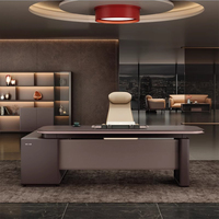 Bureau de direction de luxe Bureau de bureau moderne en forme de L Table d'ordinateur Ensemble de mobilier de bureau