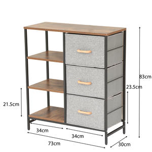 <span class=keywords><strong>Meuble</strong></span> <span class=keywords><strong>de</strong></span> rangement métallique à 3 <span class=keywords><strong>tiroirs</strong></span>, étagère ouverte, classeur latéral en tissu, armoire à <span class=keywords><strong>tiroirs</strong></span> polyvalente, organisateur <span class=keywords><strong>de</strong></span> salon - Product Image 6