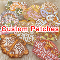 Patchs brodés Célestes Lune Soleil, Appliques thermocollantes DIY, Patchs Bohème Sorcière Champignon Crâne Cristal Floral pour Jeans et Vestes
