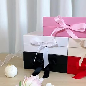 Tùy Chỉnh Gấp Hộp Quà Tặng Bao Bì Từ Các Tông Rỗng Từ Đóng Cửa Với <span class=keywords><strong>Ribbon</strong></span> Hộp Quà Tặng Nhà Sản Xuất - Product Image 2
