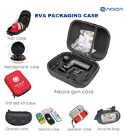 Sac de transport rigide portable en PU EVA imperméable noir avec logo personnalisé OEM pour appareils électroniques et voyages