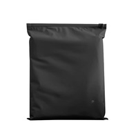 Sac à fermeture éclair opaque noir en CPE, pochette à fermeture éclair mate non transparente pour vêtements, sous-vêtements, emballage de confidentialité, sac refermable