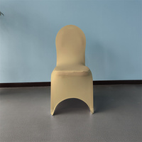 Vente en gros Polyester Spandex Banquet Fête De Mariage Blanc Arche Avant Chaise Pliante Couverture