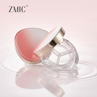 Boîtier vide pour poudre libre triangulaire 3 couleurs, rose doré transparent, emballage en gros