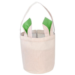 Tas Penyimpanan Paskah Custom yang Laris Manis, Desain Lucu dengan Telinga Kelinci, Sublimasi Kosong, Keranjang Paskah untuk Penyimpanan Hadiah Festival - Product Image 1