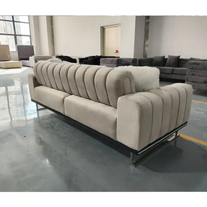 Canapé Chesterfield en tissu <span class=keywords><strong>velours</strong></span> de luxe américain, salon, meubles, cadre en bois, canapé modulaire moderne - Product Image 4