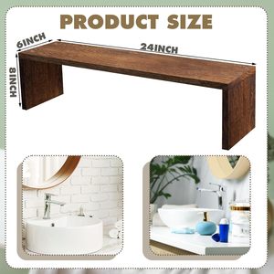 Mensola da <span class=keywords><strong>bagno</strong></span> CF Farmhouse da posizionare sopra il lavello, organizer portaoggetti <span class=keywords><strong>in</strong></span> <span class=keywords><strong>legno</strong></span>, supporto <span class=keywords><strong>per</strong></span> sapone, decorazione <span class=keywords><strong>per</strong></span> cucina e <span class=keywords><strong>bagno</strong></span>, mensola decorativa da appoggio - Product Image 3