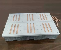 Plaque froide microcanalée plate en aluminium série 6000 soudée par friction et brasée pour radiateur de refroidissement liquide de batterie