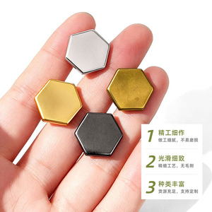 Remaches hexagonales planos chapados en hierro para bolsos, zapatos, ropa, accesorios de ferretería, clavos decorativos duraderos - Product Image 1