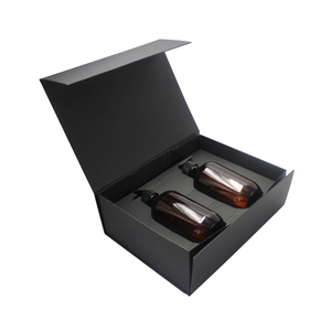 High quality black custom foldable gift box packaging
