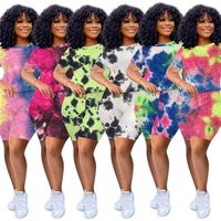 Nova Chegada Tie Dye conjunto pezzi di devido 2 Piece Set Roupas Femininas Verão 2021 Duas Peças Calças Set