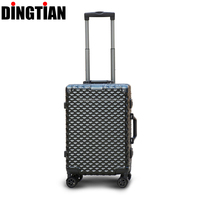 Valise rigide en polycarbonate avec cadre en aluminium, 4 roues doubles silencieuses à 360°, sac trolley avec serrure TSA, lot de 3 pièces 20/24/28 pouces