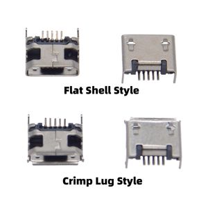 Connecteur USB Micro-B femelle 5 broches (4 utilisées) vertical DIP, type à sertir ou à coque plate, prise à montage traversant - Product Image 3