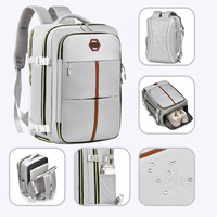 Offre Spéciale Logo étanche voyage sac à dos Oxford femmes étanche 15 pouces ordinateur portable cartable avec rangement pour chaussures sac de voyage personnalisé