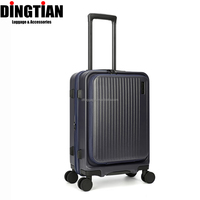 Valise de voyage pliable à ouverture frontale avec porte-gobelet, balance intégrée, compression sous vide et roues pivotantes USB