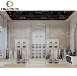 High End Clothing Shops Interior Design Garment Stand Modern Metal Clothing Display Rack Clothing Store Furniture Custom - Product Image 1