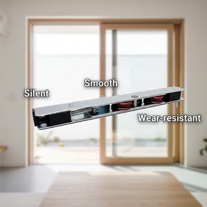 Roulette de porte coulissante longue en acier inoxydable à rainures <span class=keywords><strong>U</strong></span>/V/H robuste avec doubles roues en aluminium, faible bruit, <span class=keywords><strong>roue</strong></span> de portail antirouille - Product Image 1