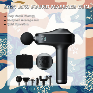 Pistola de Masaje Muscular Inalámbrica Recargable 2024, Bajo Ruido, 30 Velocidades, Cabezal de Percusión de Tejido Profundo, Producto de Dropshipping para el Cuerpo - Product Image 2