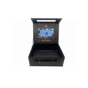 Pu Handel Branding Geschenke Marketing Box LCD-Bildschirm 7-Zoll-Grußbox mit individuellem Design