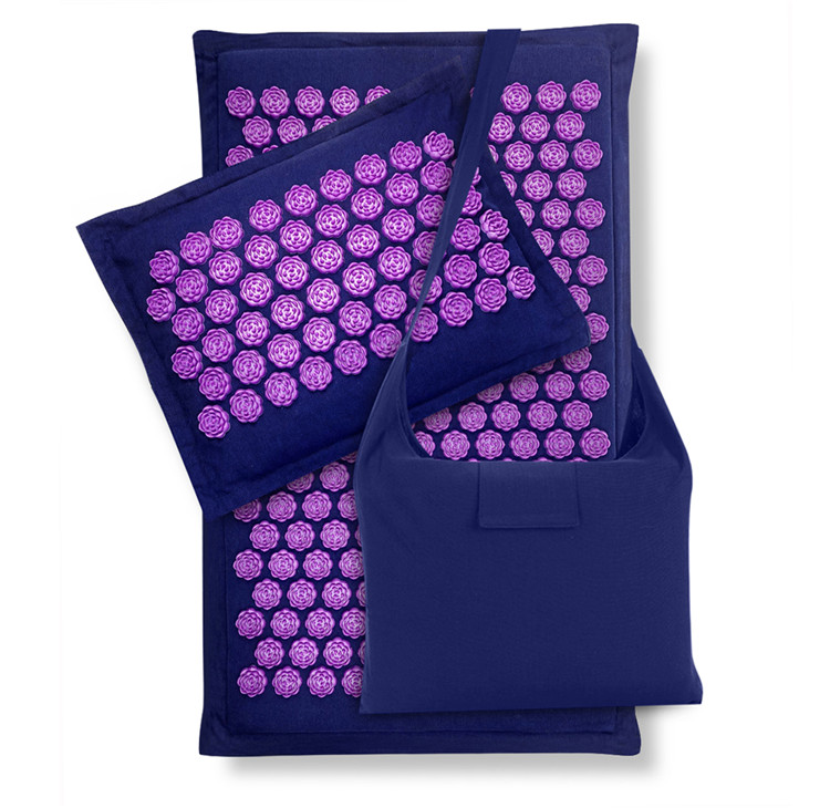 Оптовая продажа, акупунктурный Коврик для йоги, набор подушек, льняной Массажный коврик для акупрессуры, шакти, коврик с лотосом для облегчения боли в спине, акупрессурный коврик и подушка