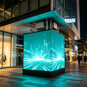 <span class=keywords><strong>Pantalla</strong></span> LED Innovadora Personalizada OEM para Centro Comercial, <span class=keywords><strong>Pantalla</strong></span> LED con Diseño de <span class=keywords><strong>Cubo</strong></span> de <span class=keywords><strong>Rubik</strong></span>, Solución Visual Creativa Tridimensional a Todo Color de 360 Grados - Product Image 2