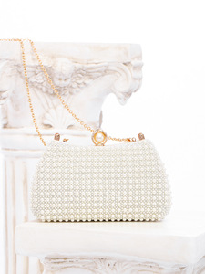 Dropshipping Shopify moda perla bolsos de noche estilo único celebridad embrague bolsos de hombro a granel al por mayor stock listo - Product Image 3