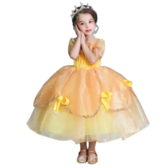 Robe de noël pour filles, robe fantaisie modèle Belle Cosplay, Costume de Belle princesse Cosplay, Belle au bois dormant, déguisement d'halloween